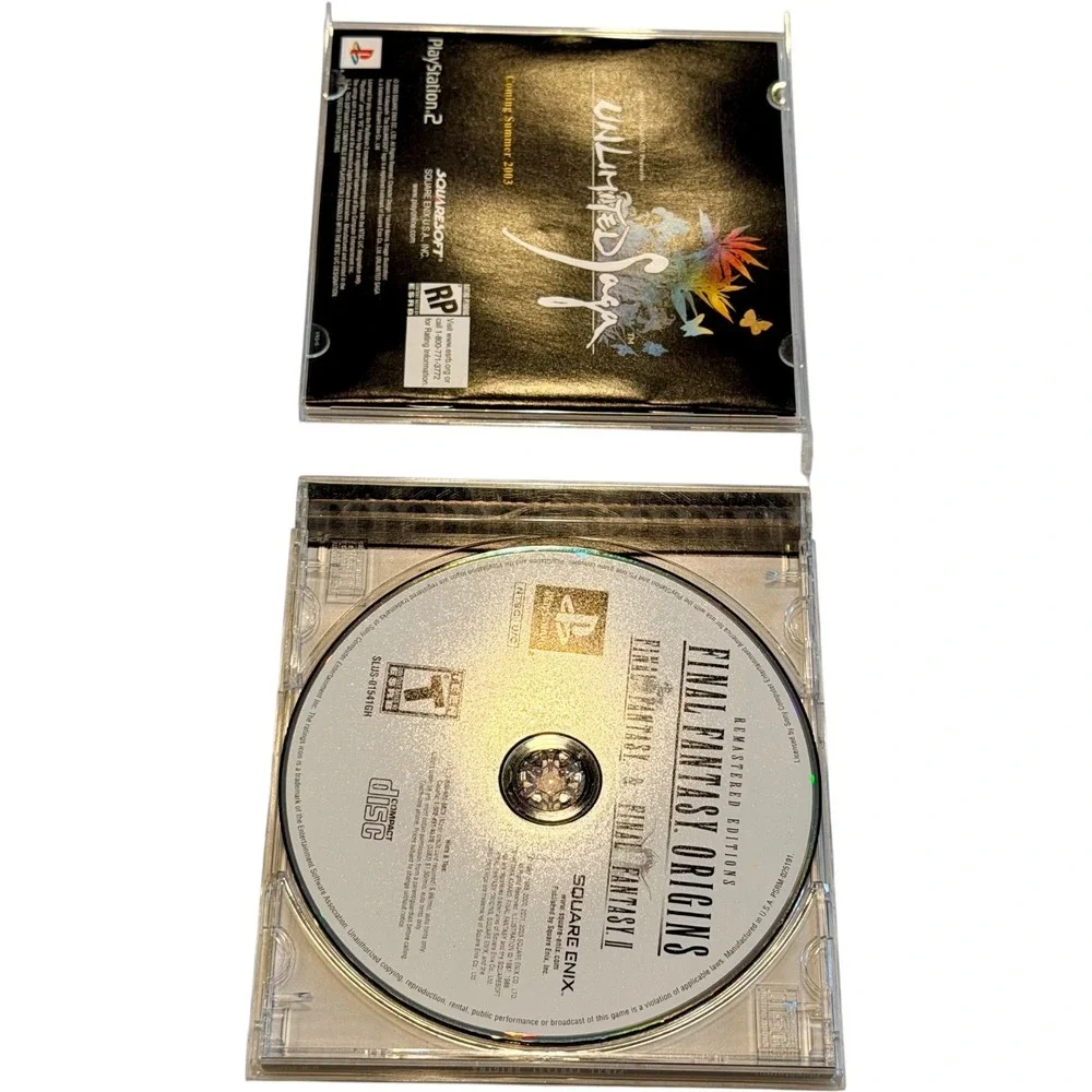 Sony PlayStation Final Fantasy Origins I & II Remastered RPG PS1 Game Good